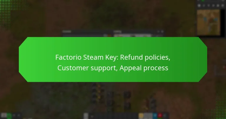 Factorio Steam Key: Refund policies, Customer support, Appeal process