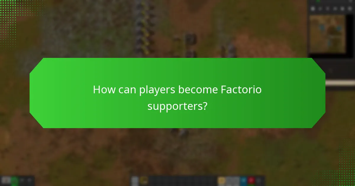 How does the Factorio community recognise its supporters?
