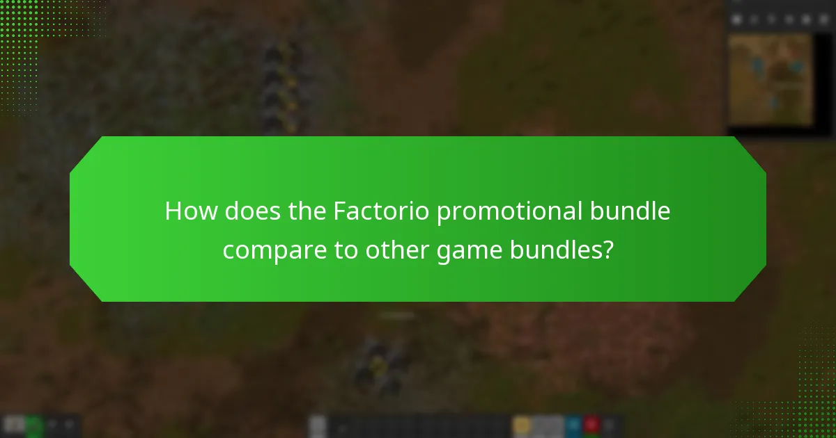 How does the logistics of the Factorio promotional bundle work?