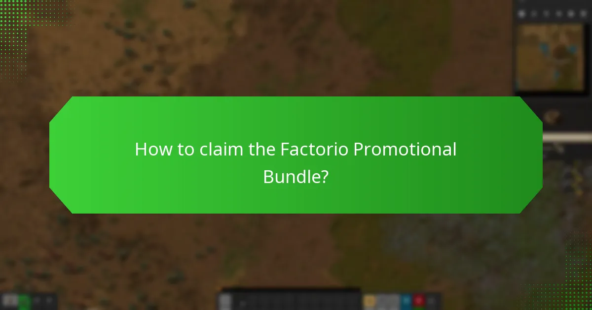 Where is the Factorio Promotional Bundle available?